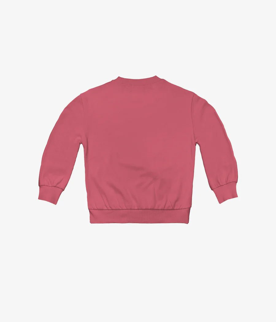 Headster Kids Kitty Charm Crewneck - Clay Rose - Princess and the Pea Boutique