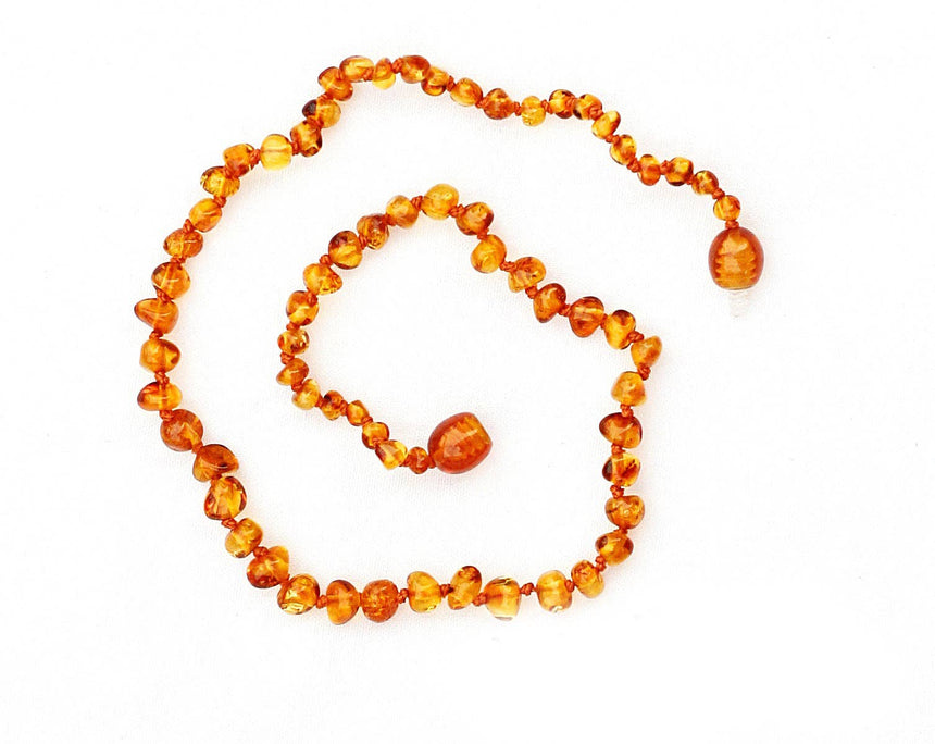 Healing Amber Baby Necklace Caramel - 11 inch - Princess and the Pea Boutique