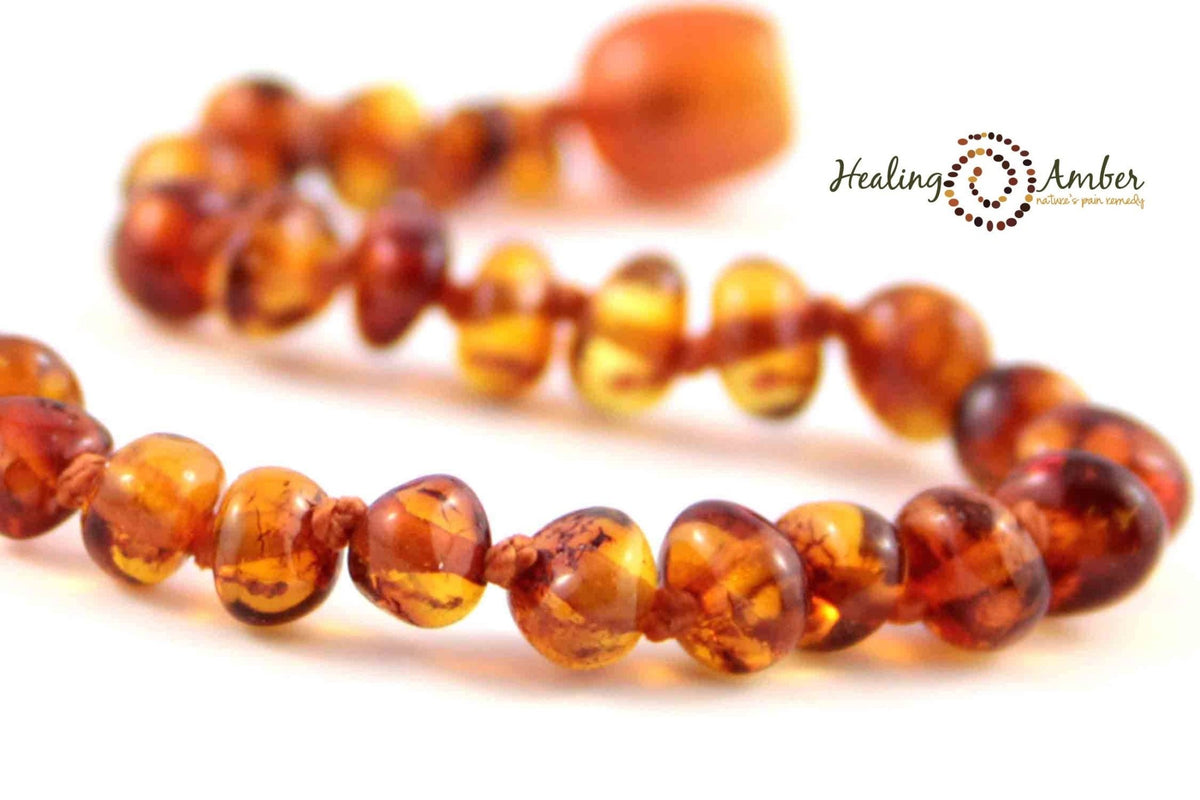 Healing Amber Baby Necklace Caramel - 11 inch - Princess and the Pea Boutique