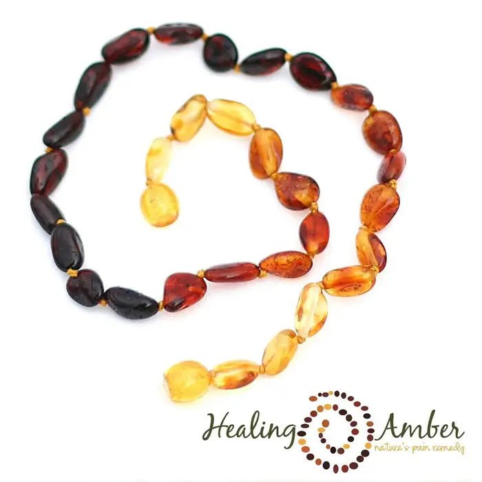 Healing Amber Baby Necklace Rainbow - 11 inch - Princess and the Pea Boutique