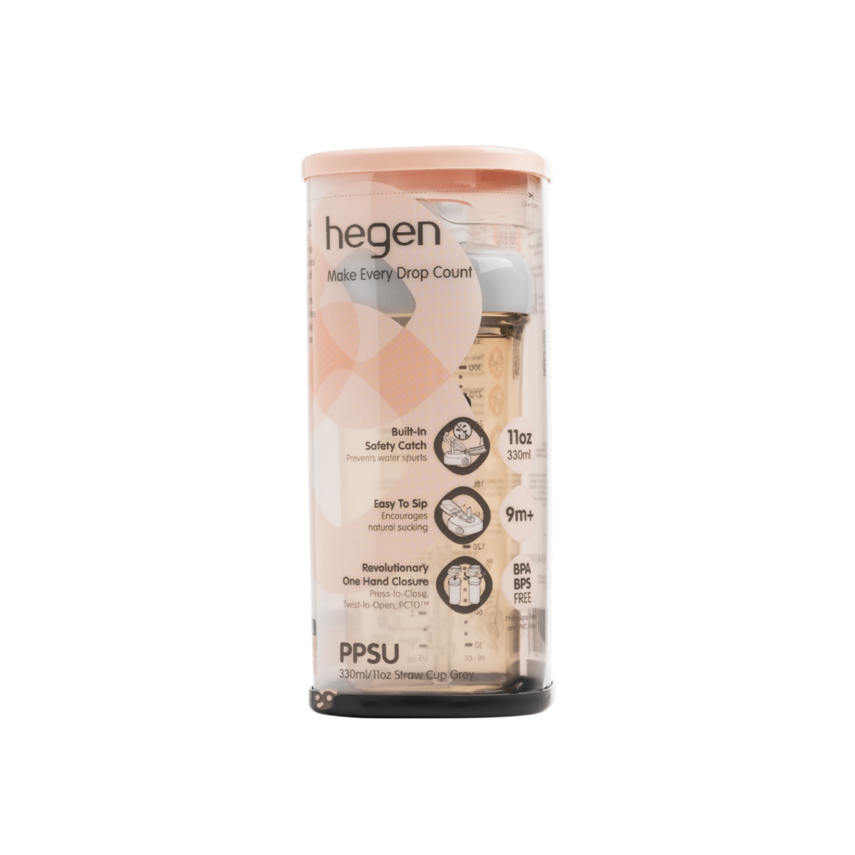 HEGEN PCTO™ 330ML/11OZ STRAW CUP PPSU Grey - Princess and the Pea Boutique