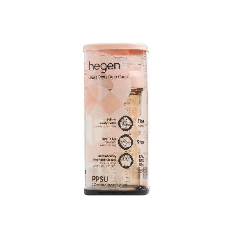 HEGEN PCTO™ 330ML/11OZ STRAW CUP PPSU PINK - Princess and the Pea Boutique