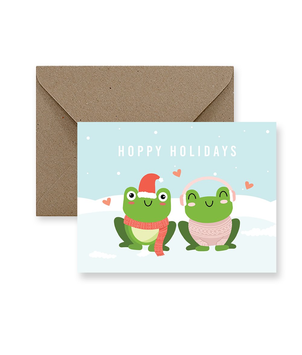 Hoppy Holidays Greeting Card - Princess and the Pea Boutique