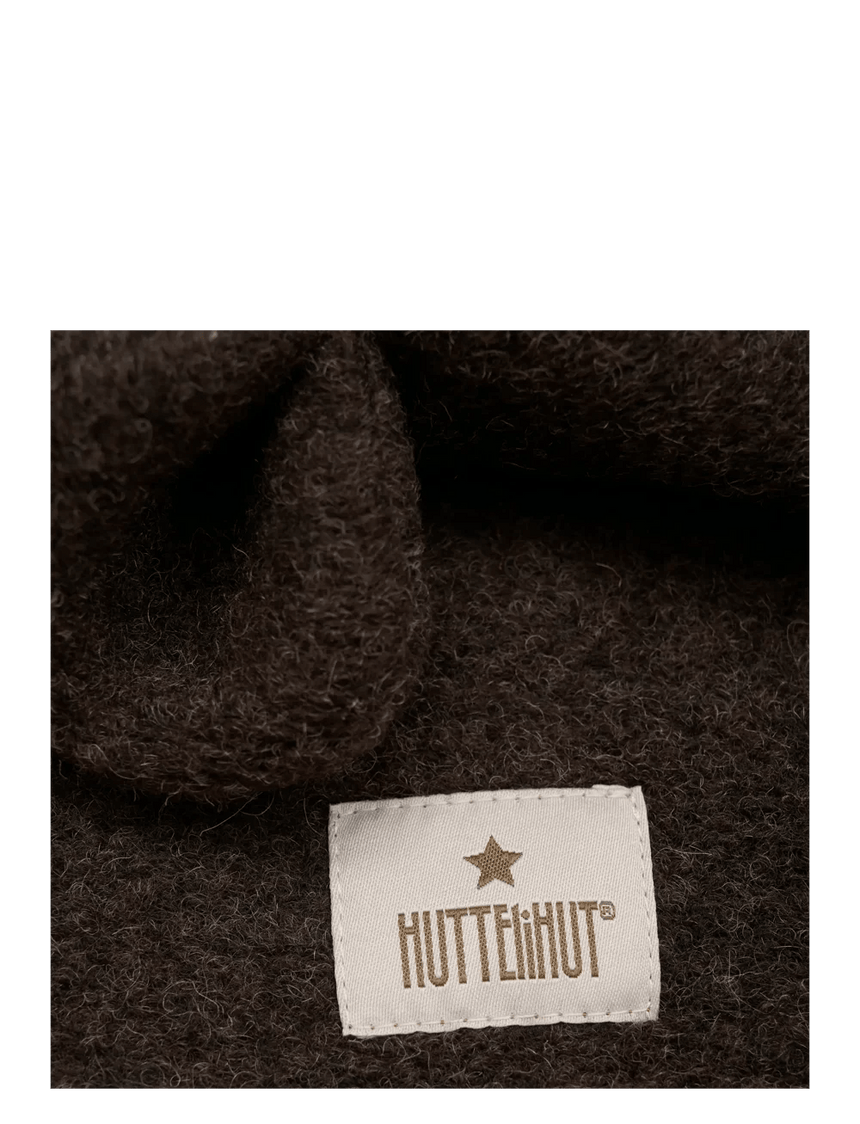 HUTTELiHUT Balaclava Ears Wool - Dark Brown Melange - Princess and the Pea Boutique