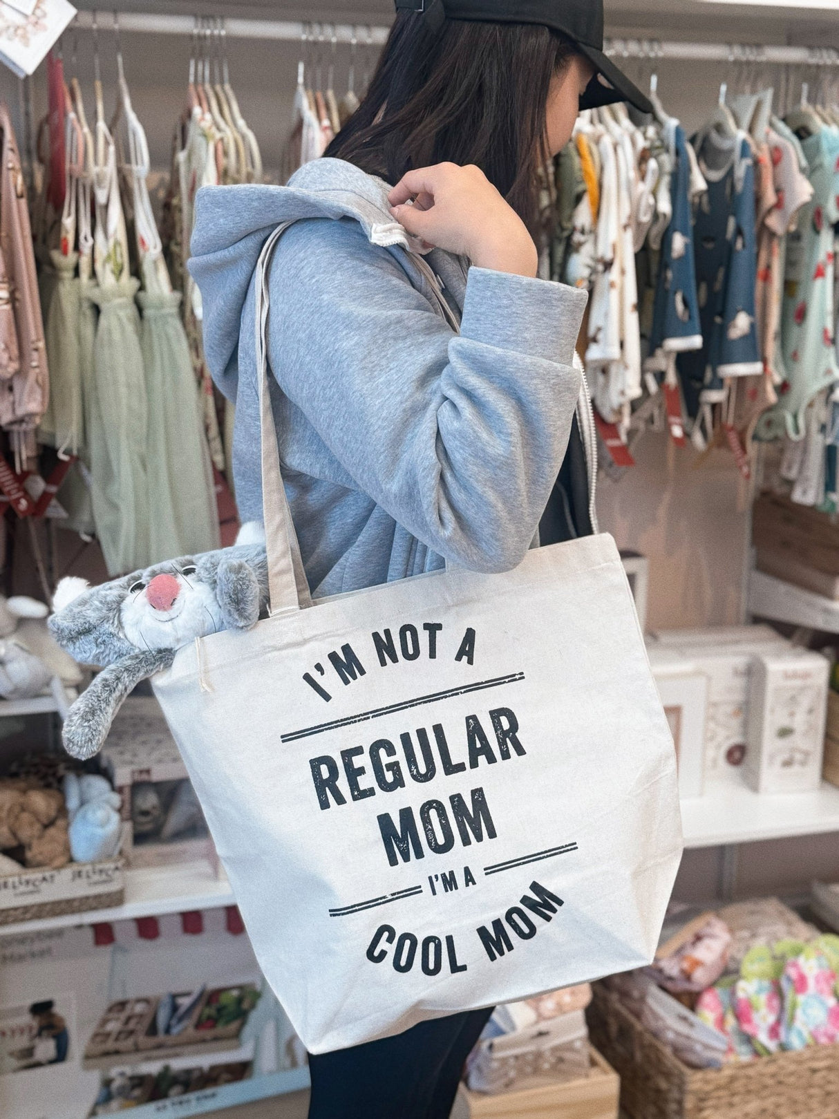 I'm Not A Regular Mom, I'm A Cool Mom Tote Bag - Princess and the Pea Boutique