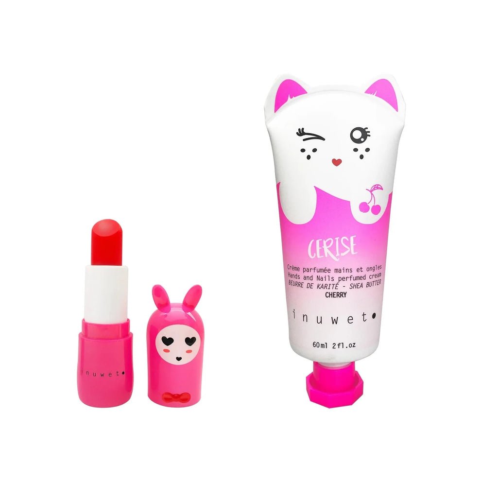 Inuwet Duo Cherry Hand cream + Lip Balm - Princess and the Pea Boutique