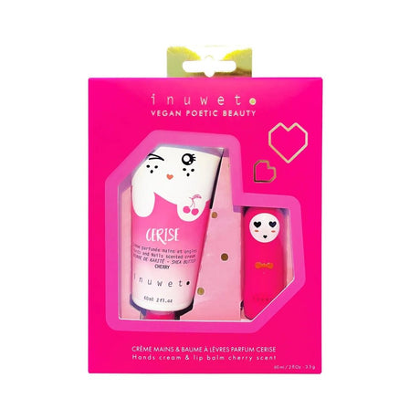 Inuwet Duo Cherry Hand cream + Lip Balm - Princess and the Pea Boutique