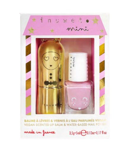 Inuwet Lip Balm Nail Polish Duo - Pink Gold - Princess and the Pea Boutique