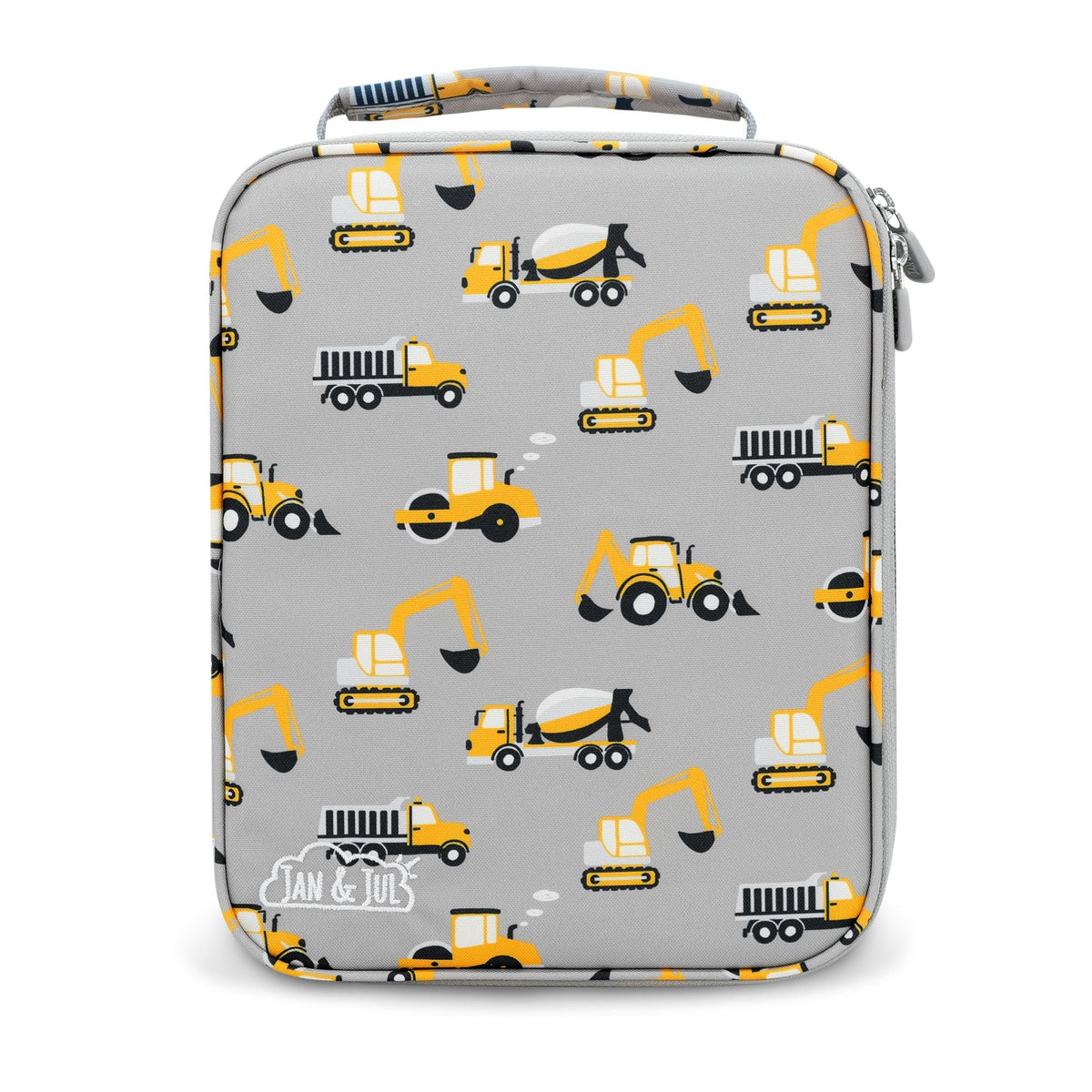 Jan N Jul Kids Lunch Bag - Grey Construction - Princess and the Pea Boutique