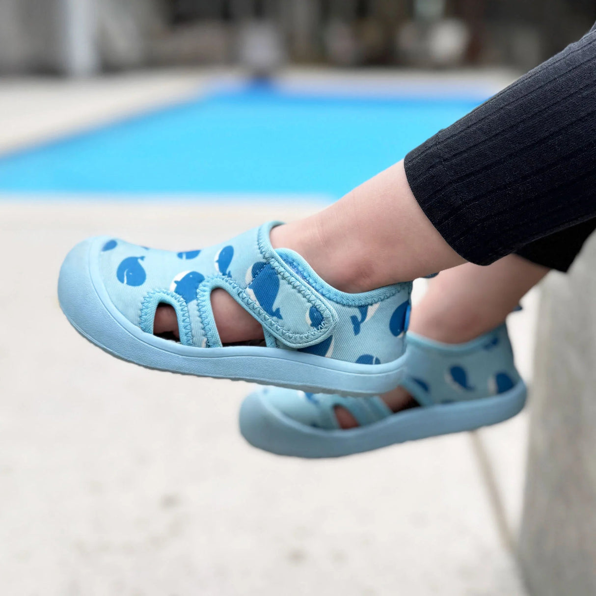 Jan N Jul Kids Sunny Breeze Sandals - Blue Whale - Princess and the Pea Boutique