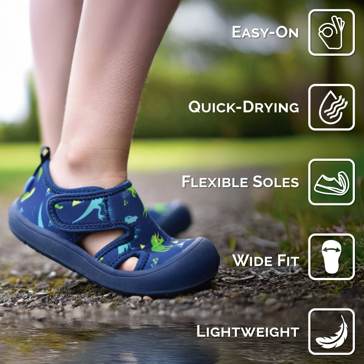 Jan N Jul Kids Sunny Breeze Sandals - Dinoland - Princess and the Pea Boutique