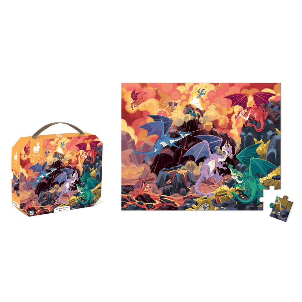 Janod Fiery Dragons Puzzle 54pcs - Princess and the Pea Boutique