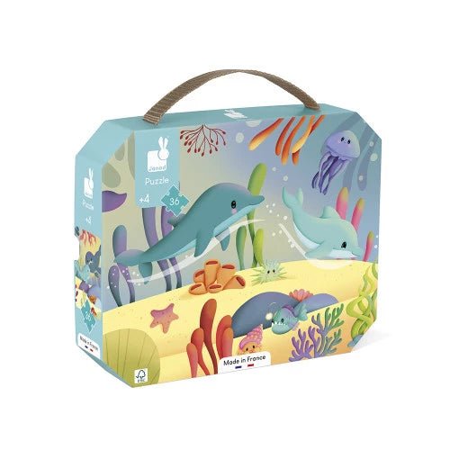 Janod Sea Animals Frieze Puzzle 36 pieces - Princess and the Pea Boutique
