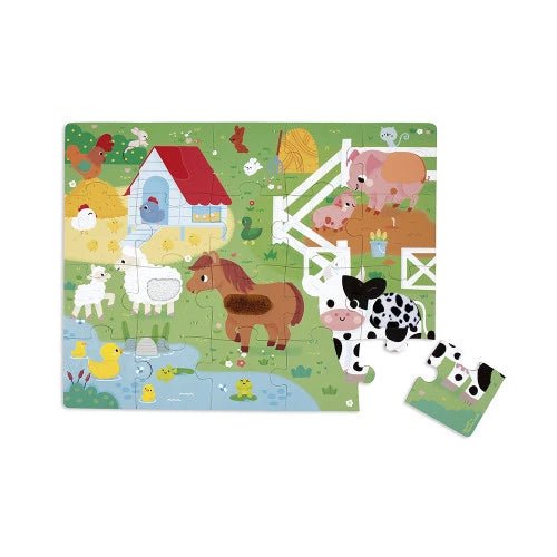 Janod The Farm Tactile Puzzle - 20pc - Princess and the Pea Boutique