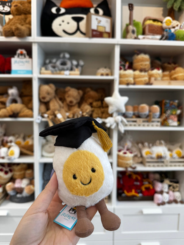 Jellycat Amuseables Boiled Egg Graduation - Princess and the Pea Boutique