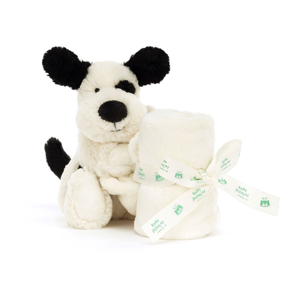 Jellycat Bashful Black and Cream Puppy Soother - Princess and the Pea Boutique