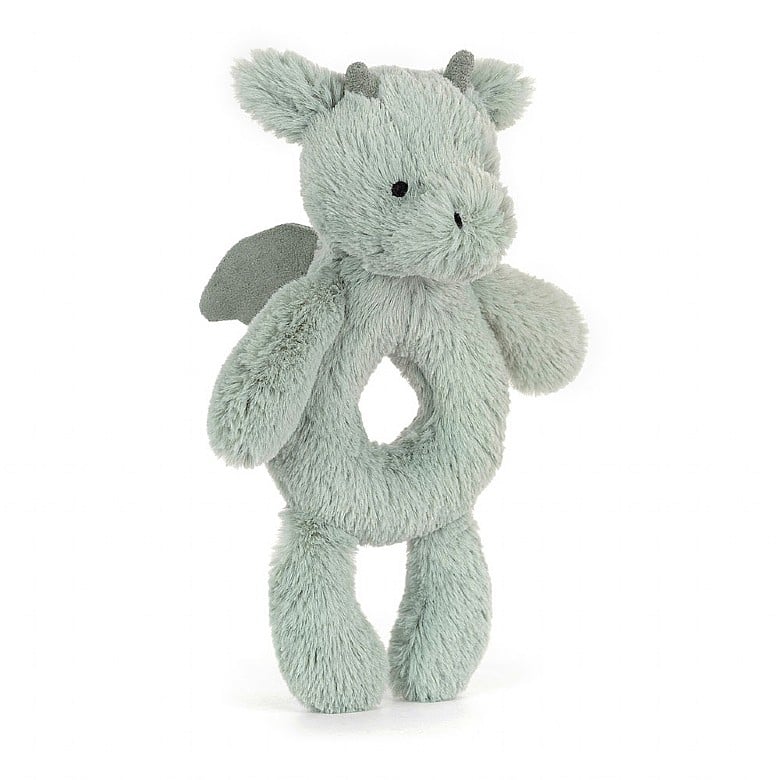 Jellycat Bashful Dragon Ring Rattle - Princess and the Pea
