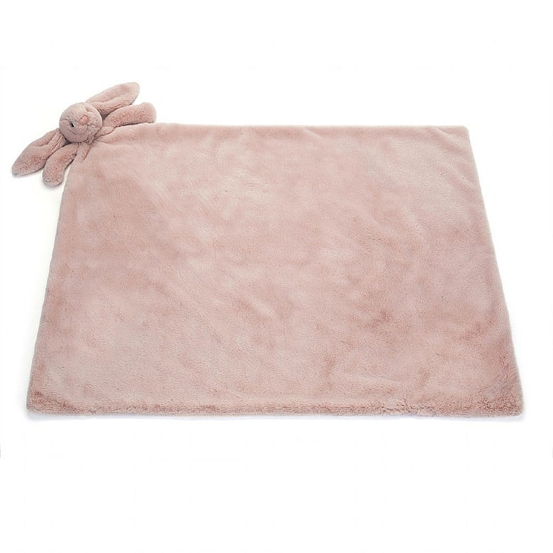 Jellycat Bashful Luxe Bunny Rosa Blankie - Princess and the Pea