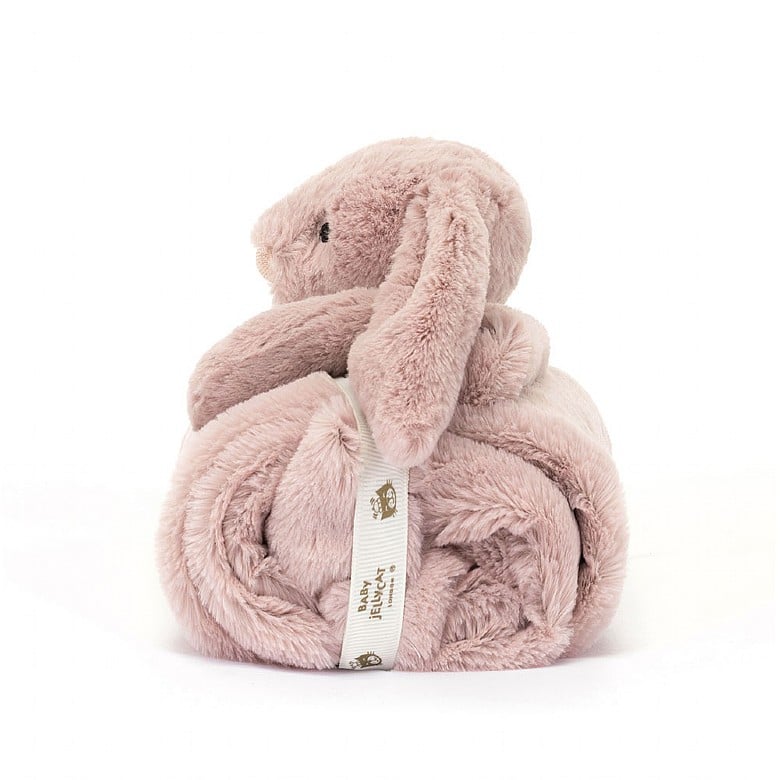 Jellycat Bashful Luxe Bunny Rosa Blankie - Princess and the Pea