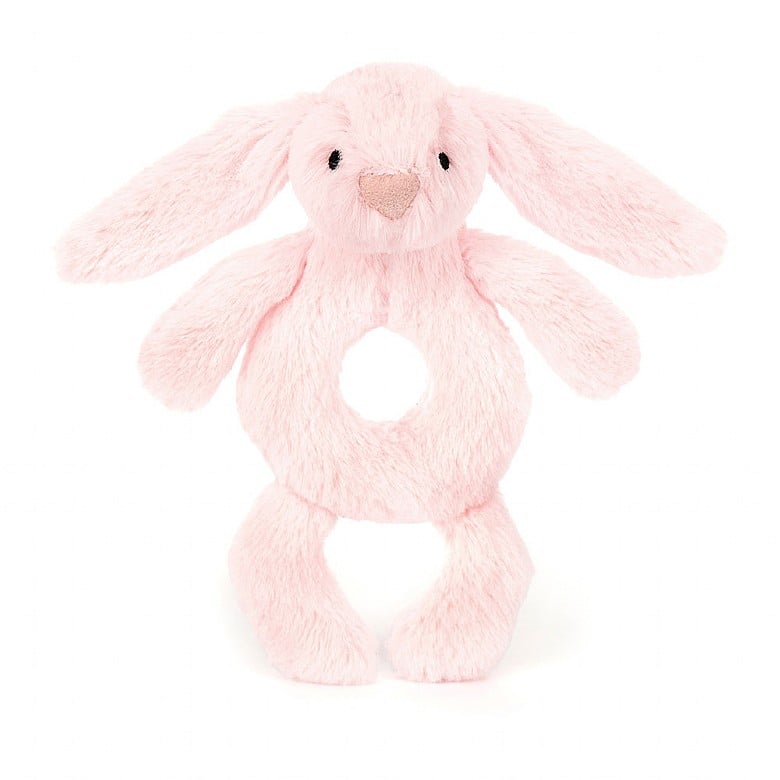 Jellycat Bashful Pink Bunny Ring Rattle - Princess and the Pea