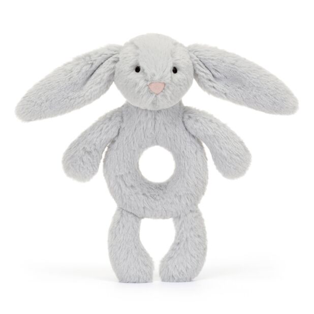 Jellycat Bashful Silver Bunny Ring Rattle - Princess and the Pea