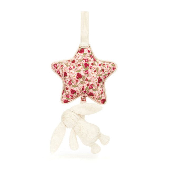 Jellycat Blossom Cream Bunny 'Berry' Musical Pull - Princess and the Pea Boutique