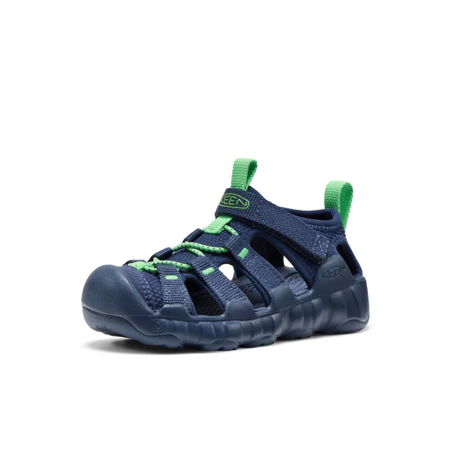Keen Little Kids’ Hyperport H2 Sandal - Naval Academy/Vibrant Green - Princess and the Pea Boutique