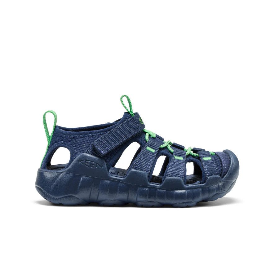 Keen Little Kids’ Hyperport H2 Sandal - Naval Academy/Vibrant Green - Princess and the Pea Boutique