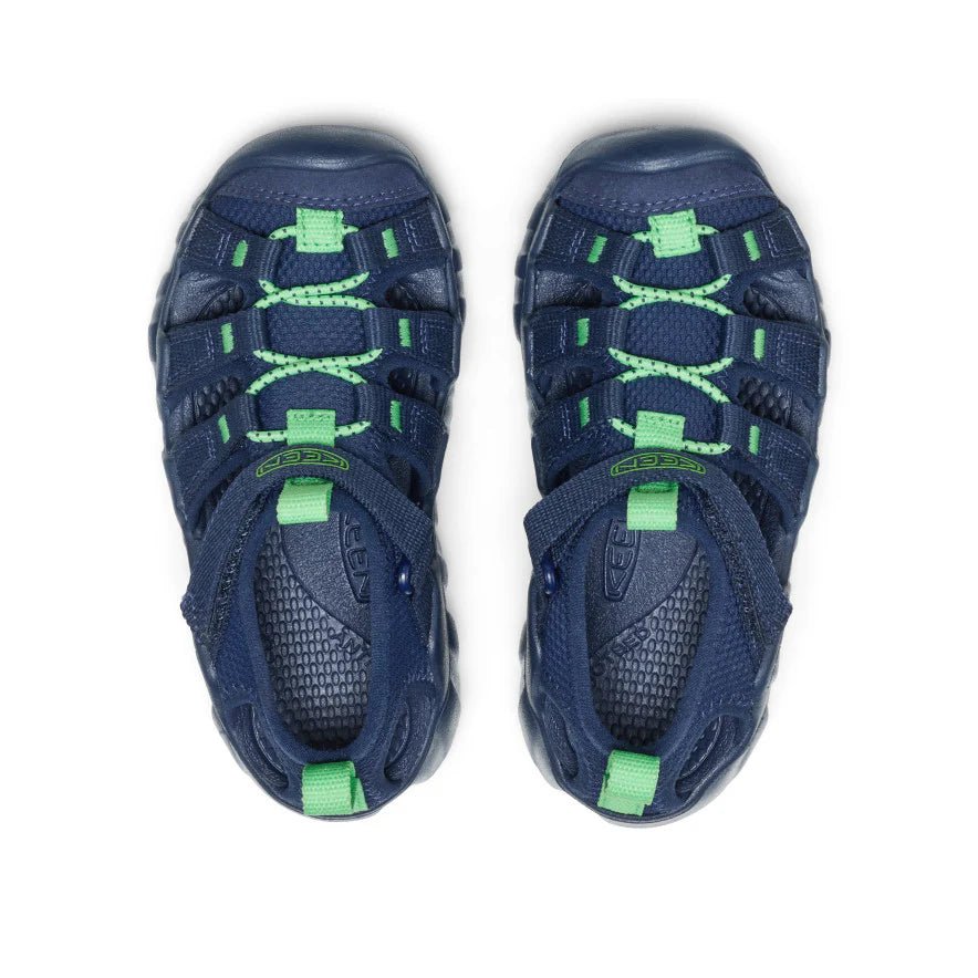 Keen Little Kids’ Hyperport H2 Sandal - Naval Academy/Vibrant Green - Princess and the Pea Boutique