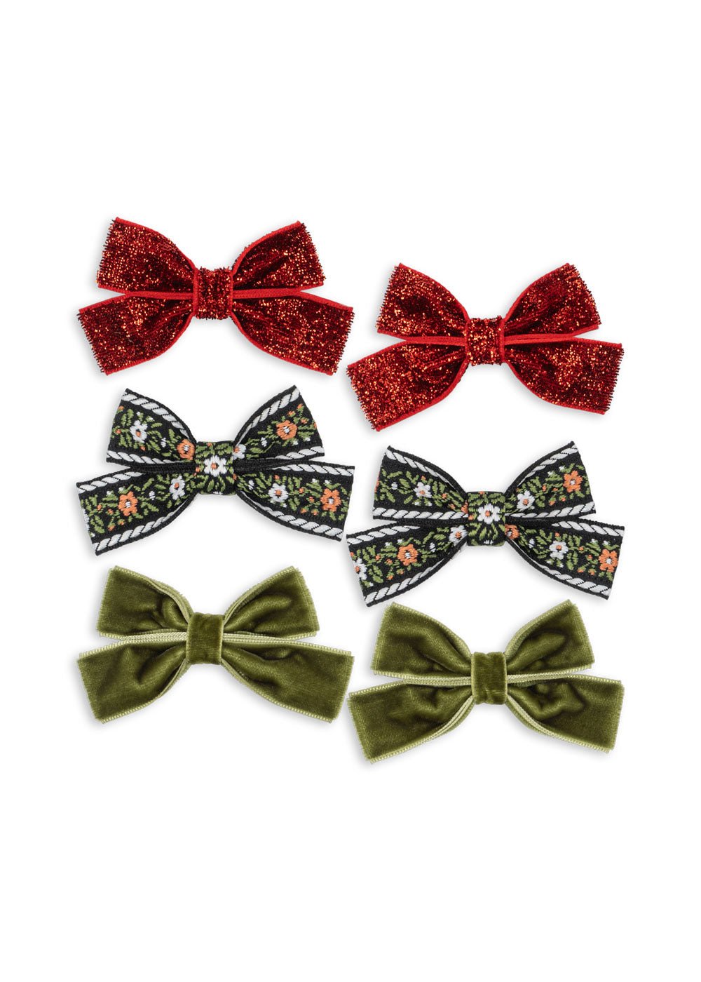 Konges Slojd 6 Pack Micki Bow Hair Clips - Princess and the Pea Boutique
