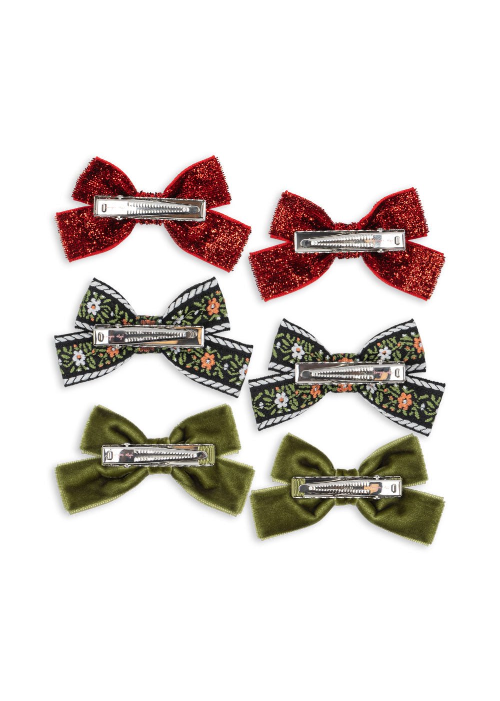 Konges Slojd 6 Pack Micki Bow Hair Clips - Princess and the Pea Boutique