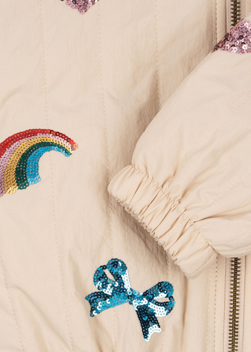 Konges Slojd Juno Sequin Bomber Jacket - Smoke Gray - Princess and the Pea Boutique
