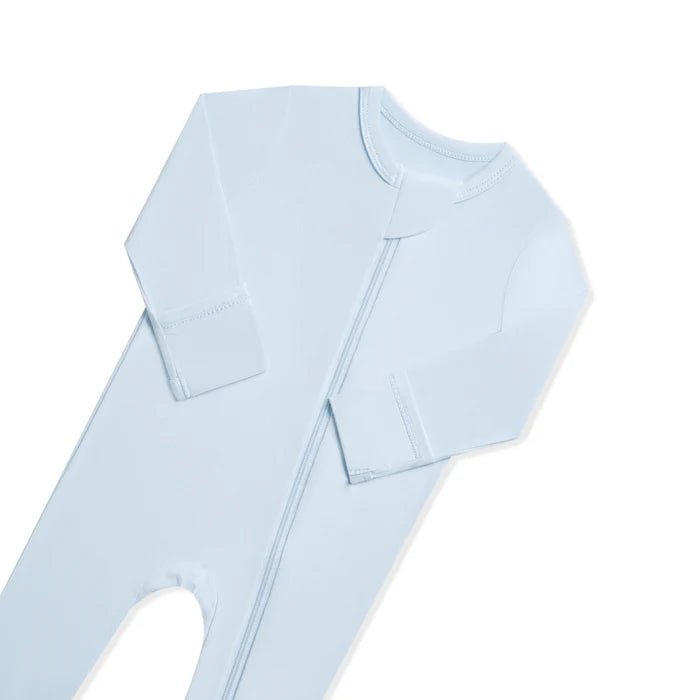 Kyte Baby Zippered Footie in Breeze - Princess and the Pea Boutique