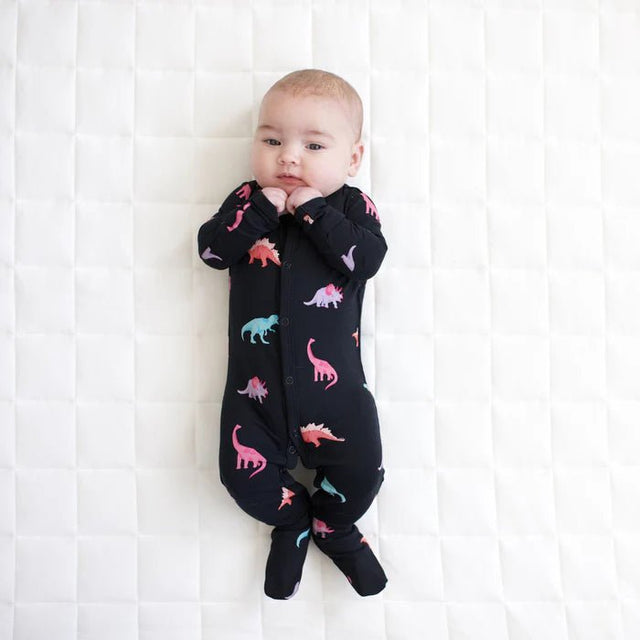 Kyte Baby Zippered Footie in Midnight Roar - Princess and the Pea Boutique