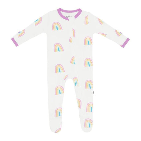 Kyte Baby Zippered Footie in Poi Rainbow - Princess and the Pea Boutique