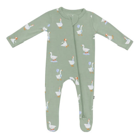 Kyte Baby Zippered Footie in Silly Goose - Princess and the Pea Boutique