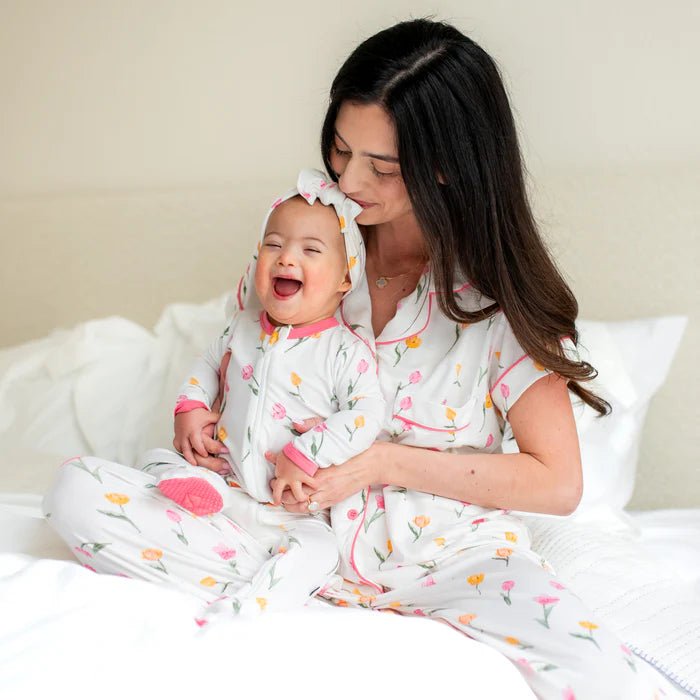 Kyte Baby Zippered Footie in Tulip - Princess and the Pea Boutique