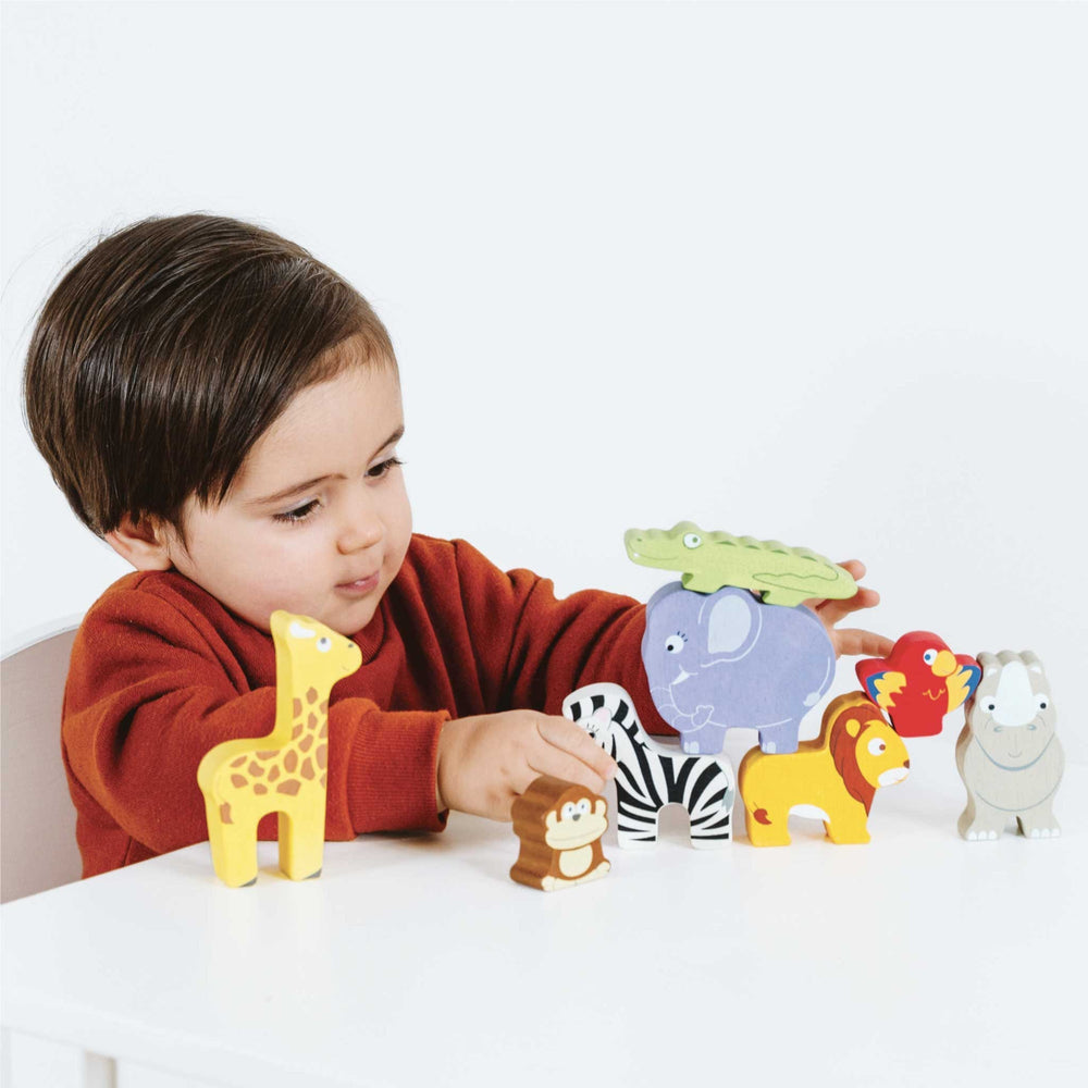 Le Toy Van Africa Stacking Animals & Bag - Princess and the Pea Boutique
