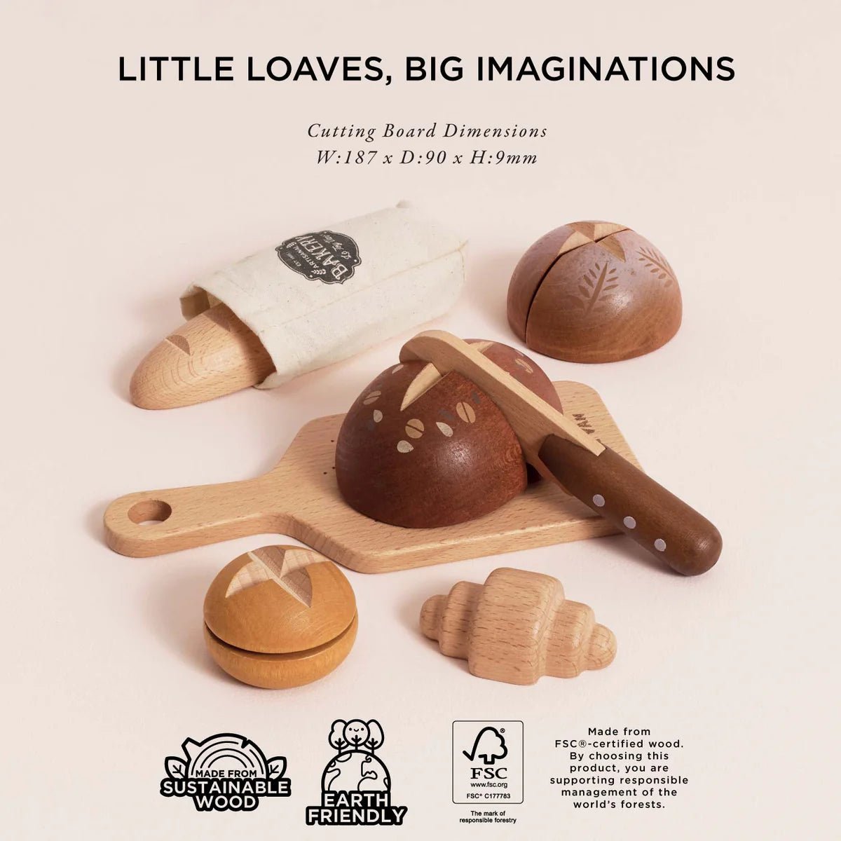 Le Toy Van Artisan Bread and Knife Set - Princess and the Pea Boutique