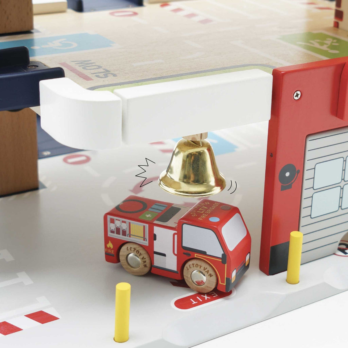 Le Toy Van Fire & Rescue Wooden Garage - Princess and the Pea Boutique