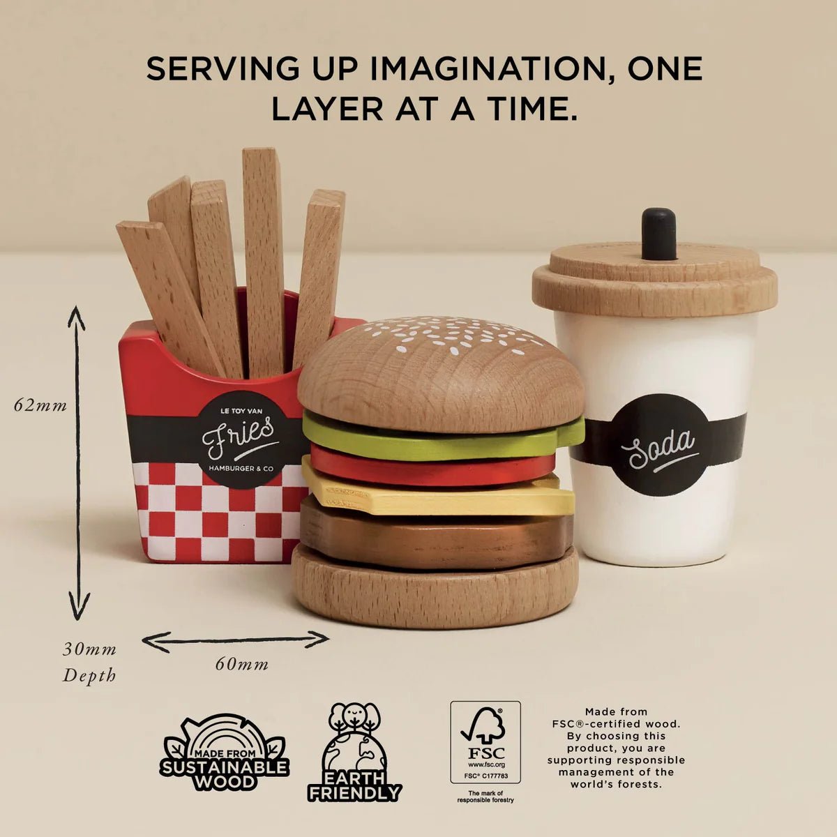 Le Toy Van Gourmet Hamburger Set - Princess and the Pea Boutique