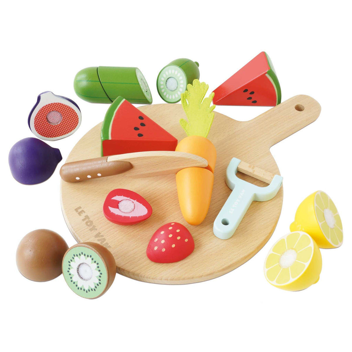 Le Toy Van Wooden Chopping Board & Sliceable Play Food - Princess and the Pea Boutique