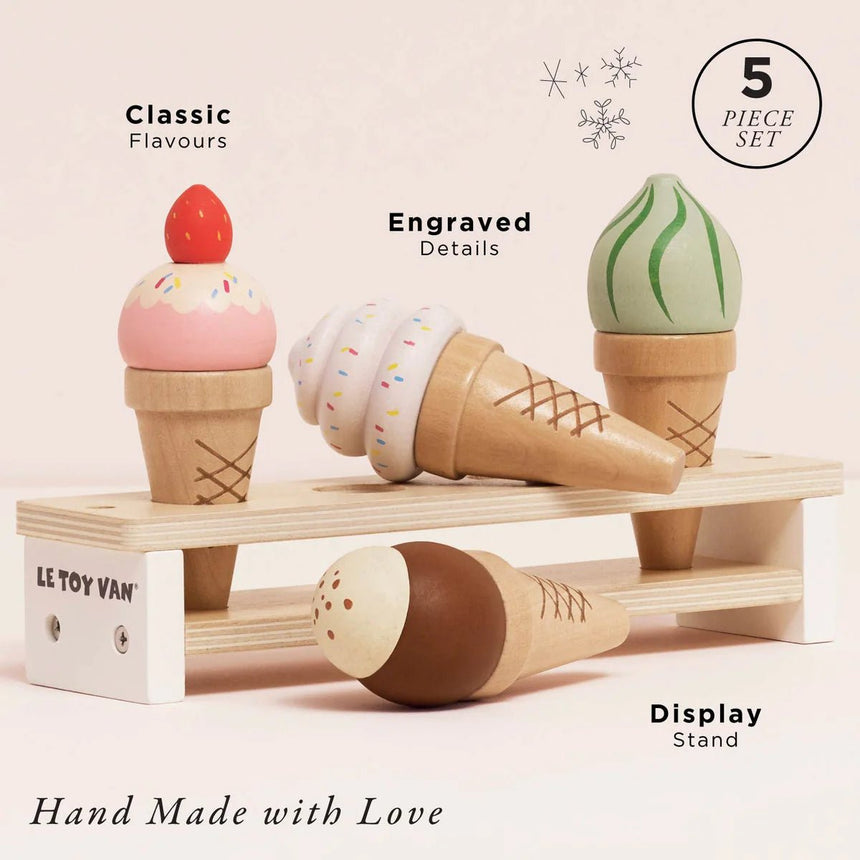 Le Toy Van Wooden Ice Cream Cones Set - Princess and the Pea Boutique