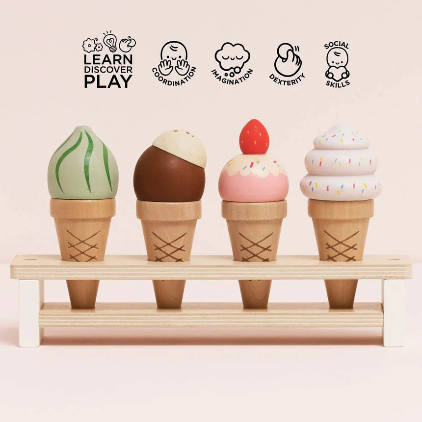 Le Toy Van Wooden Ice Cream Cones Set - Princess and the Pea Boutique