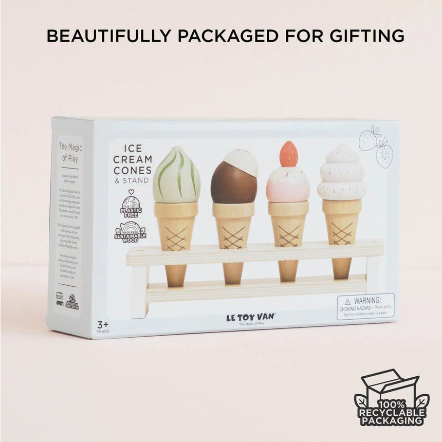 Le Toy Van Wooden Ice Cream Cones Set - Princess and the Pea Boutique
