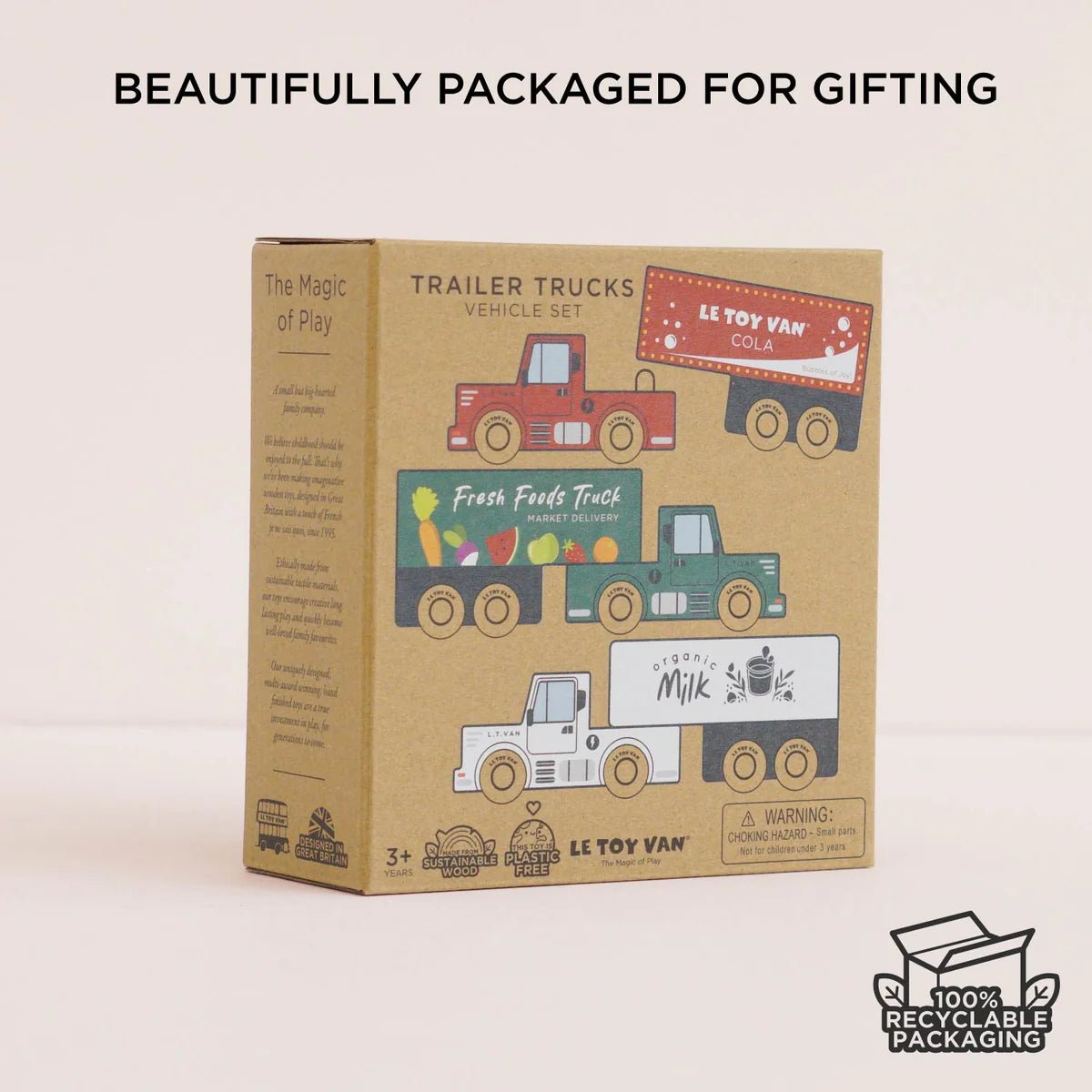 Le Toy Van Wooden Trailer Truck Set - Princess and the Pea Boutique