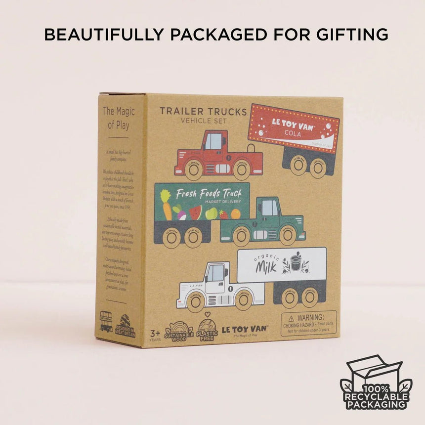 Le Toy Van Wooden Trailer Truck Set - Princess and the Pea Boutique