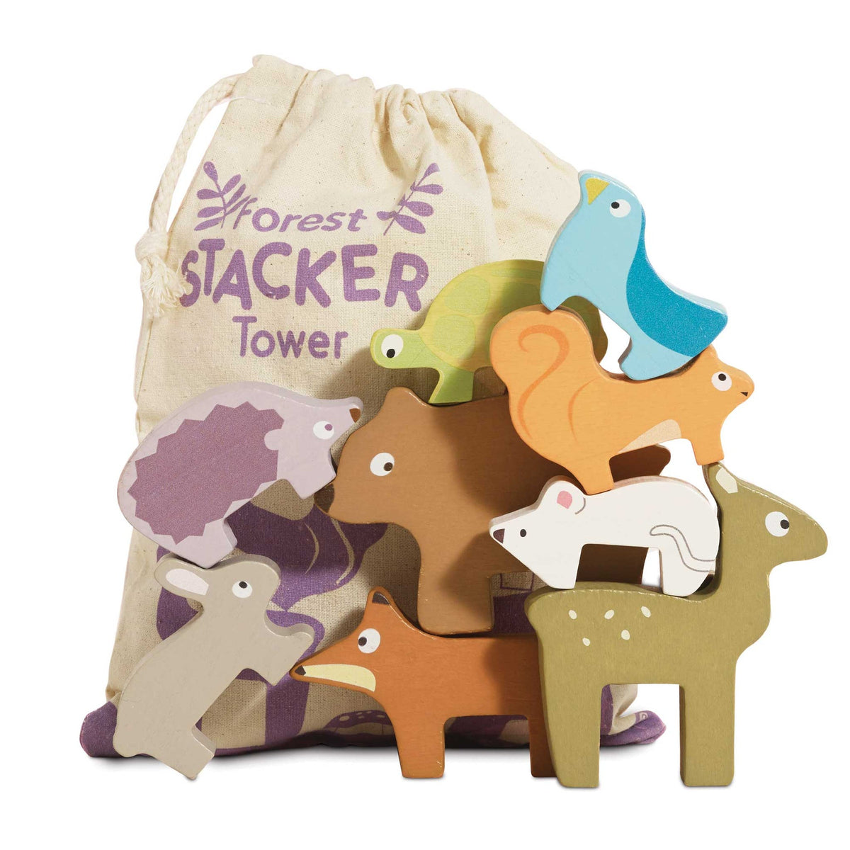 Le Toy Van Woodland Stacking Tower Forest Animals & Bag - Princess and the Pea Boutique