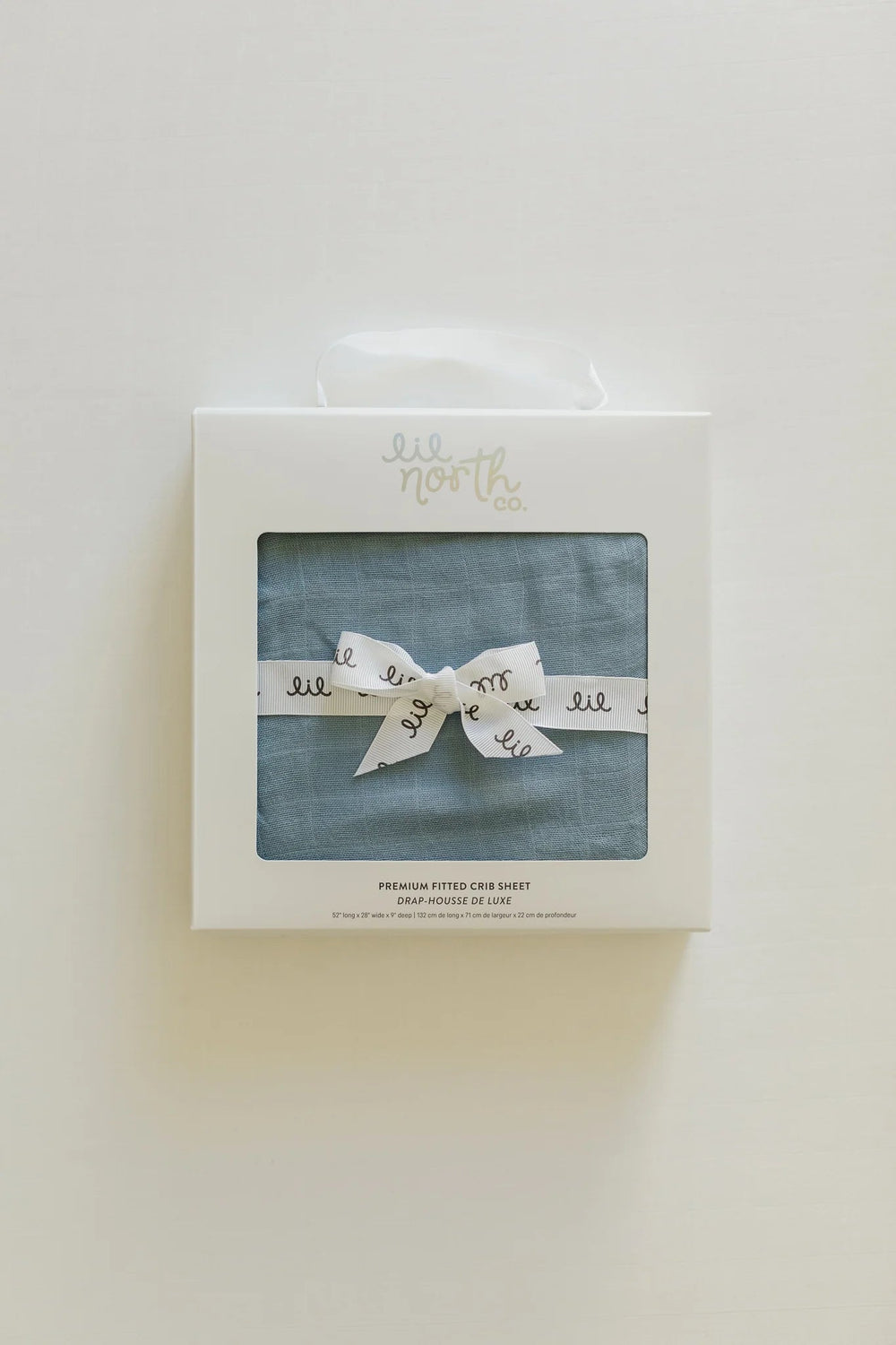 Lil North Co. Muslin Crib Sheet - Dusty Blue - Princess and the Pea Boutique