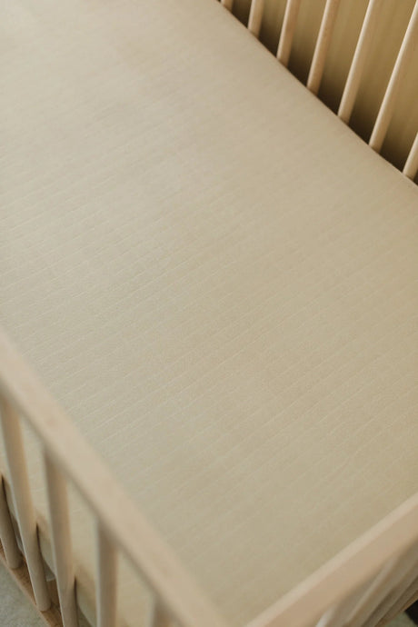 Lil North Co. Muslin Crib Sheet - Sand - Princess and the Pea Boutique
